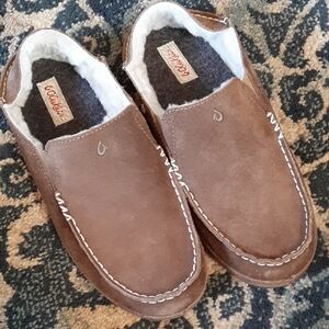 Brown Suede Slip-On Shoes
